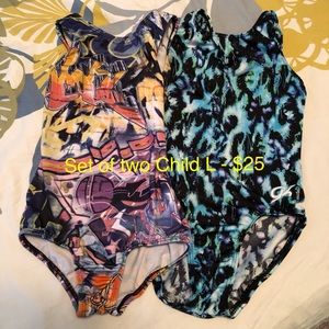 Two child large leotards